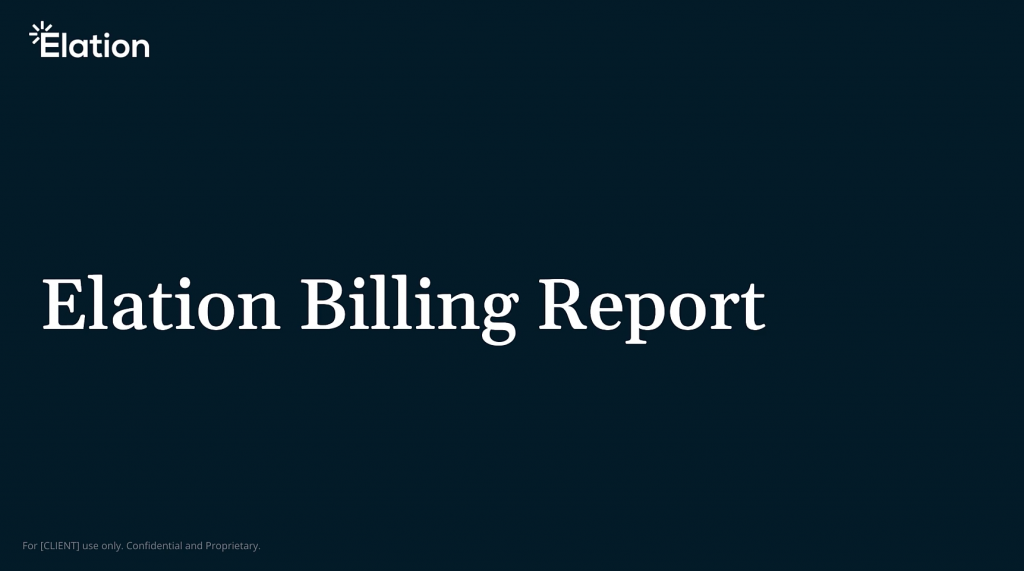 Billing Report Feature Highlight