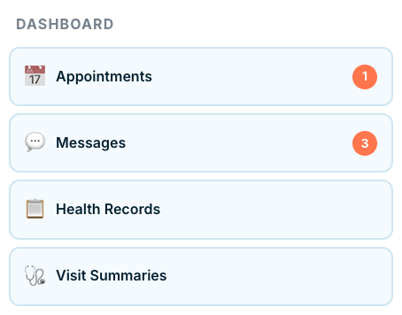 Patient Passport home dashboard graphic